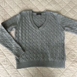 Brandy Melville V-Neck Gray Sweater